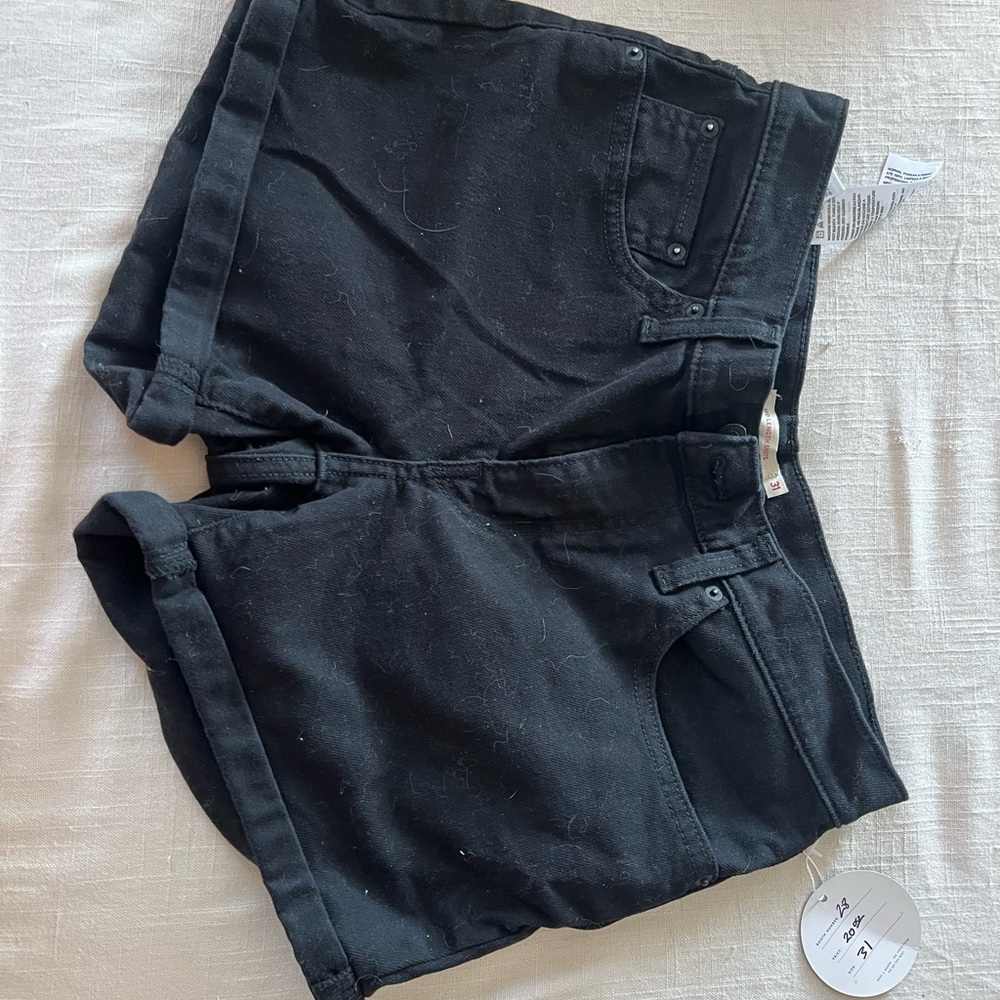 Levi's Black Jean Shorts for Women